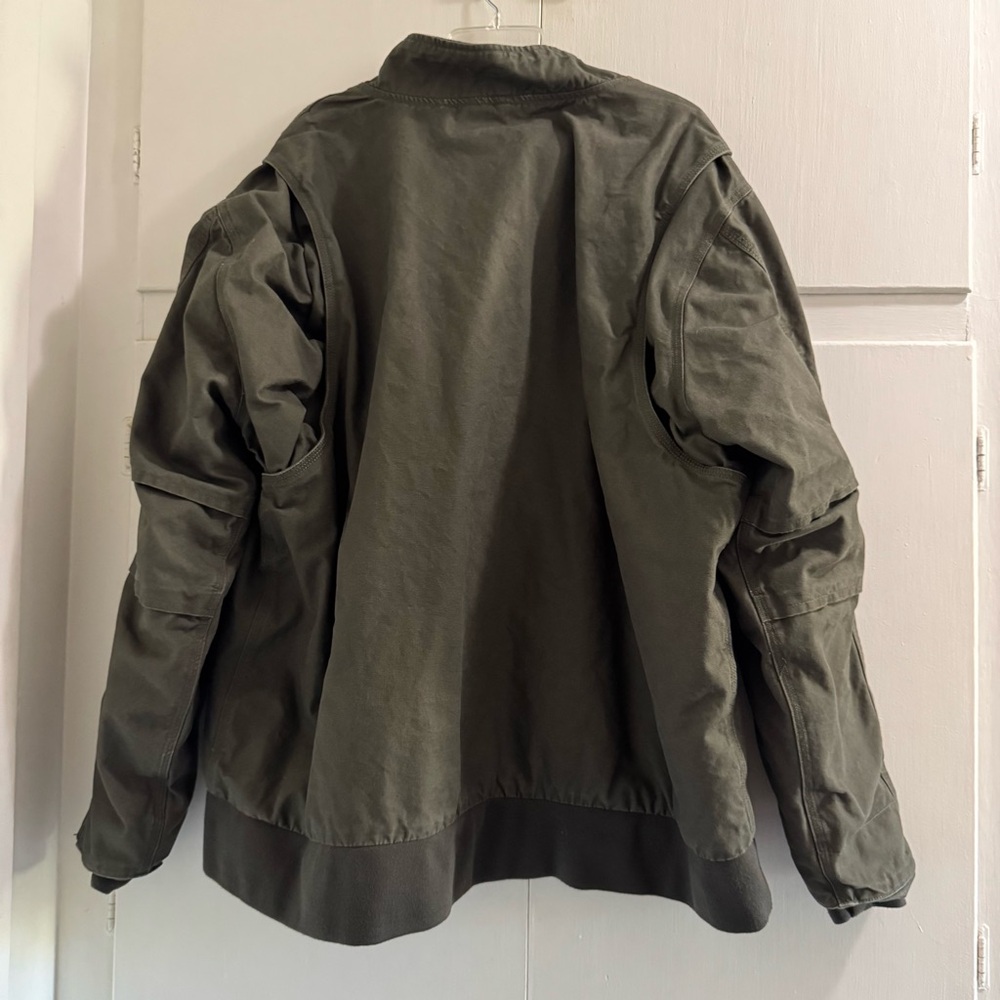 Dri Duck Power Move Force Bomber Lined Green Canvas Workwear Jacket Size 3XL - Picture 2 of 6